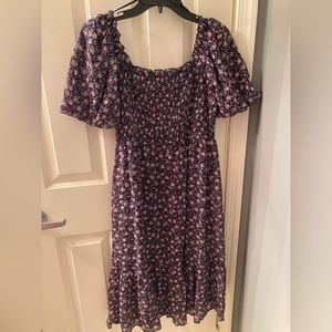 NWT LC Conrad smocked dress, size L